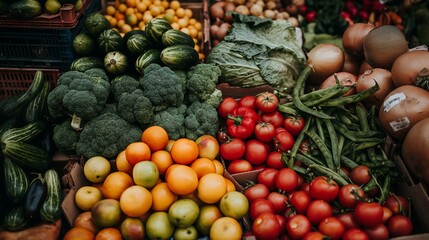 Fresh produce at a market stall.