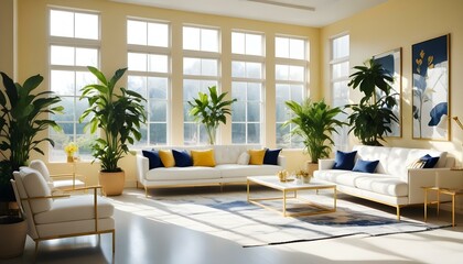 Obraz premium Photo interior modern design room 3d illustration