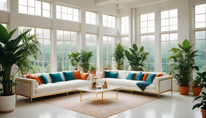 Fototapeta premium Photo interior modern design room 3d illustration