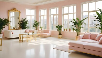 Photo interior modern design room 3d illustration