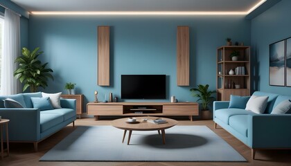 Photo interior modern design room 3d illustration