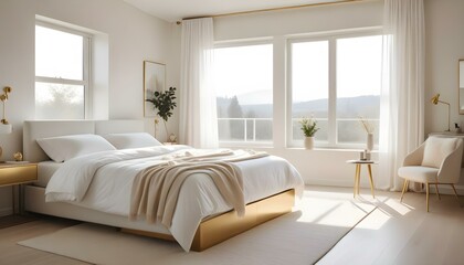 Fototapeta premium Photo interior modern design room 3d illustration