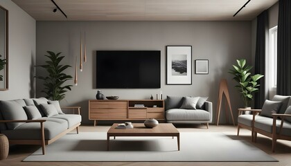 Photo interior modern design room 3d illustration