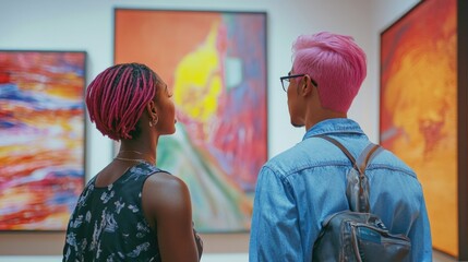 Cultural Exchange in an Art Gallery