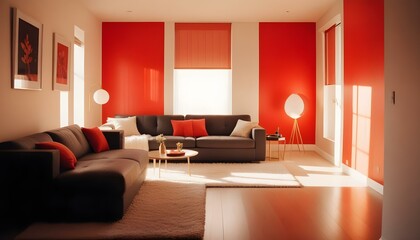 Photo interior modern design room 3d illustration