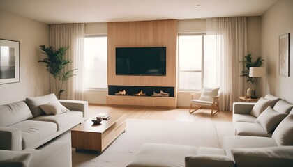 Fototapeta premium Photo interior modern design room 3d illustration