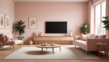 Fototapeta premium Photo interior modern design room 3d illustration