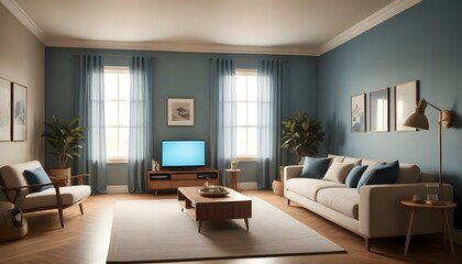 Fototapeta premium Photo interior modern design room 3d illustration