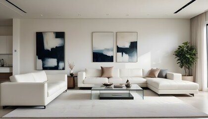 Fototapeta premium Photo interior modern design room 3d illustration