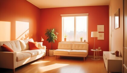 Fototapeta premium Photo interior modern design room 3d illustration