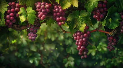 Seamless background of grape with leaf vine