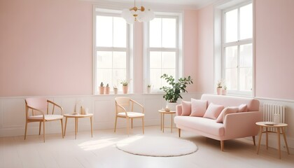 Fototapeta premium Photo interior modern design room 3d illustration