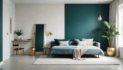 Photo interior modern design room 3d illustration