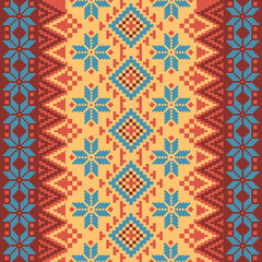 Geometric,Thai pattern, seamless pattern, Navajo, traditional ethnic, fabric pattern for textiles, rugs, wallpaper, clothing, sarong, batik, wrapping, embroidery, print, background, cover, illustra