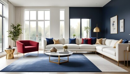 Fototapeta premium Photo interior modern design room 3d illustration