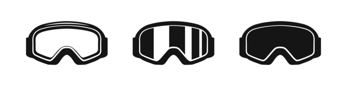 Skiing glasses icon. 
Winter sport eyewear