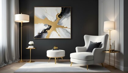 Photo interior modern design room 3d illustration