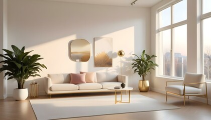 Photo interior modern design room 3d illustration