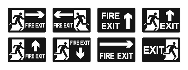 Exit sign. Emergency escape symbol