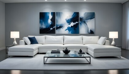 Photo interior modern design room 3d illustration