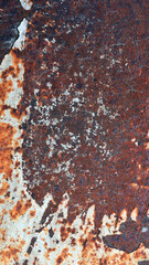 old iron sheet. Old cracked paint. Rusty metal surface. Rusty steel. vintage style. rusty iron. for background and text. close-up. oxidation, destruction.
