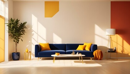Photo interior modern design room 3d illustration