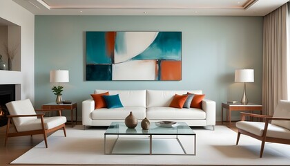 Photo interior modern design room 3d illustration