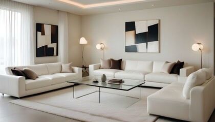 Fototapeta premium Photo interior modern design room 3d illustration