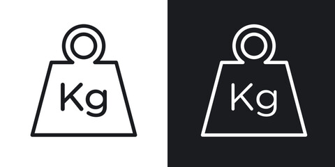 Weight icon in black and white stroke