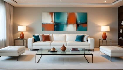 Photo interior modern design room 3d illustration