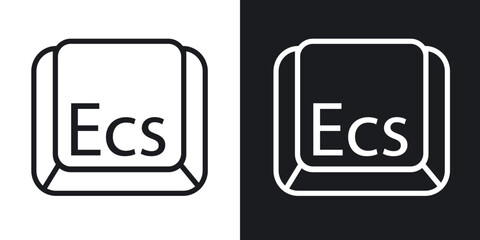 ESC icon in black and white stroke