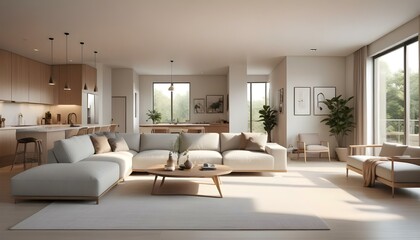 Fototapeta premium Photo interior modern design room 3d illustration