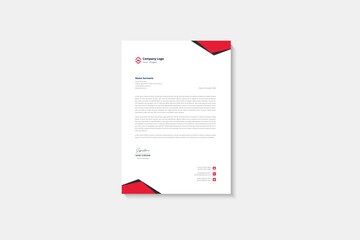 Clean corporate letterhead template design, Modern letterheads design template, Professional company letterheads template for business and project.
