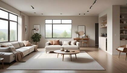 Photo interior modern design room 3d illustration