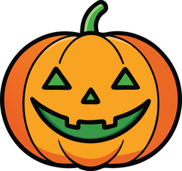A jack o' lantern cartoon vector for Halloween