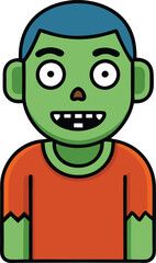 A zombie cartoon vector for Halloween