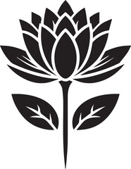 water lily black silhouette vector, water lily black vector icon