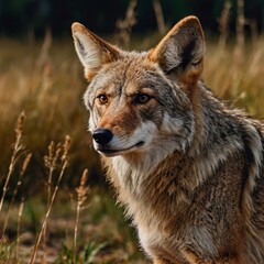 Fototapeta premium coyote generative ai