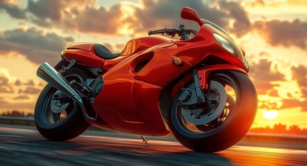 Fototapeta premium Stunning Sunset on Race Track