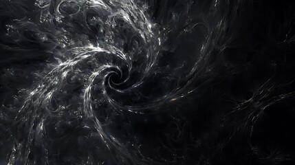 Obraz premium black fractal design abstract backdrop with ample copy space