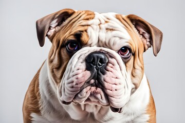 Australian bulldog animal on white background, AI Generated
