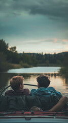 Fototapeta premium couple on the lake
