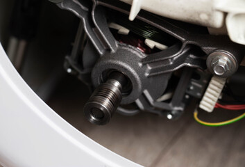 Breakdown of the asynchronous electric motor in the washing machine, replacement of electric...