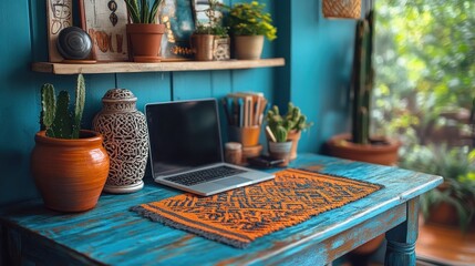 Bohemian Home Office Desk