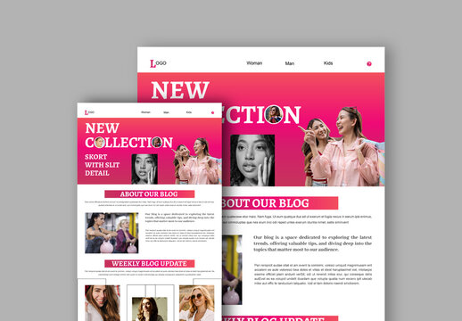 Magazine And Blog Website Landing Page