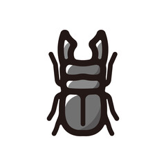 Obraz premium Stag beetle outline icon for graphic design, apps and websites