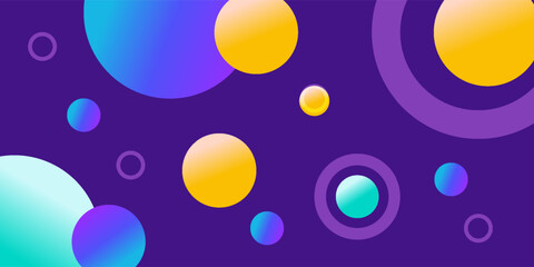 Modern colorful template banner background with geometric element and gradient orange color