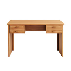 Fototapeta premium Elegant and Functional Wooden Writing Desk with Drawers