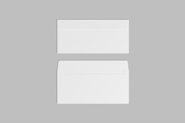 Blank White Envelope Mockup with an Invitation Card