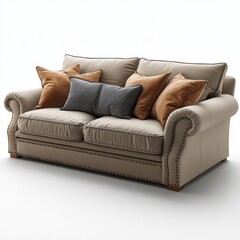 GRONLID sofa with deep seating and soft cushions, isolated on a white background.